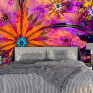 3D Abstract Wild Flower Wallpaper for Wall - Magic Decor