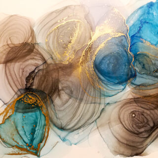 Blue and Brown Marble Wallpaper, Marble Wall Mural