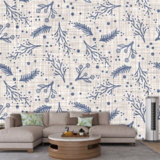 A Blue and White Floral Pattern