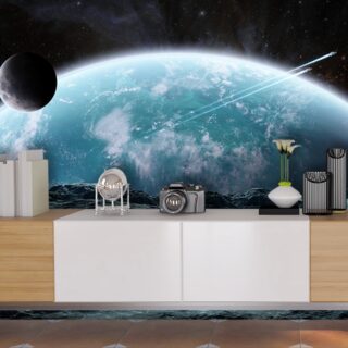 A planet and moon wallpaper