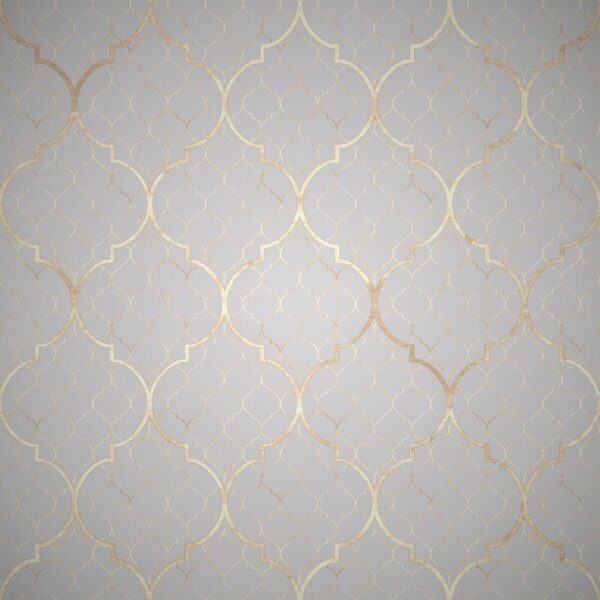 White and Gold Patterned Wallpaper, Living Room Wallpaper Magic Decor