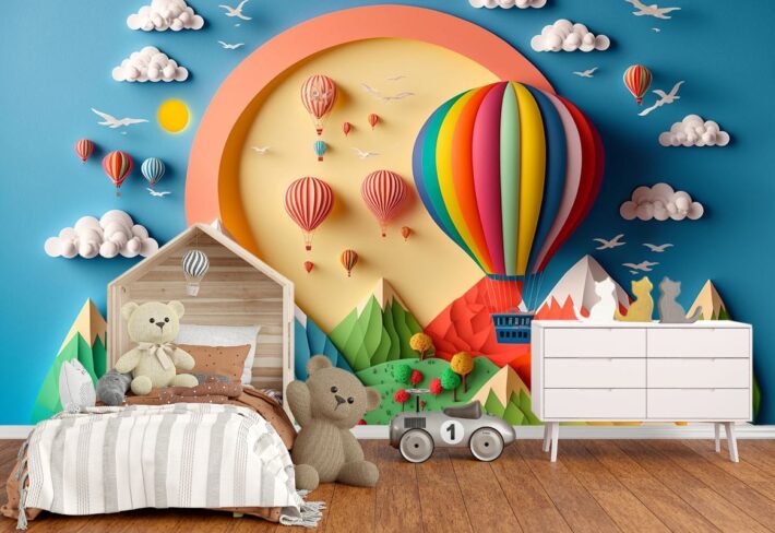 Custom Kids Room Wallpaper Online Non Toxic VOC free