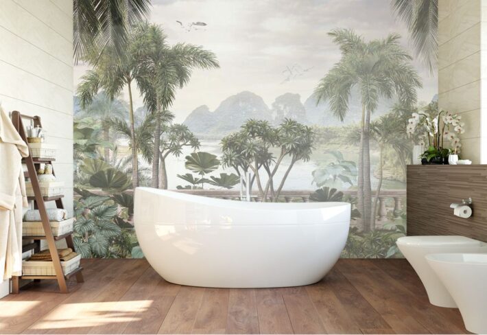 Waterproof Bathroom Wallpaper - From ₹99/sq ft.