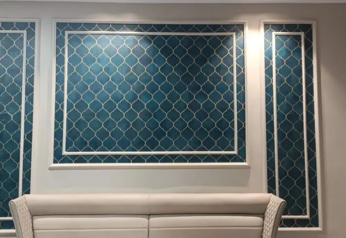 Azure Lattice Royale Wallpaper Mural