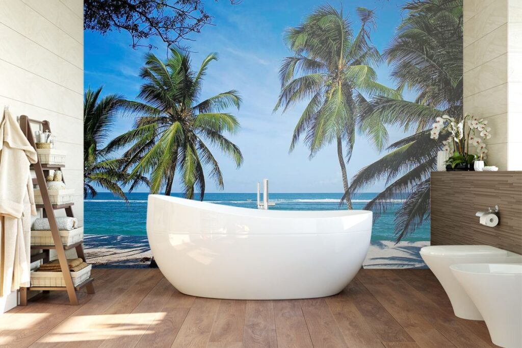 Beach Wallpaper for Bathrooms - Magicdecor®