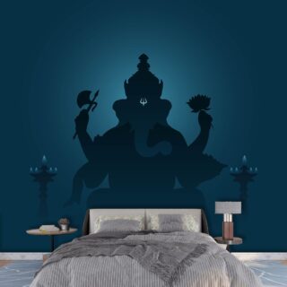 Blue Ganesha Wallpaper for Home