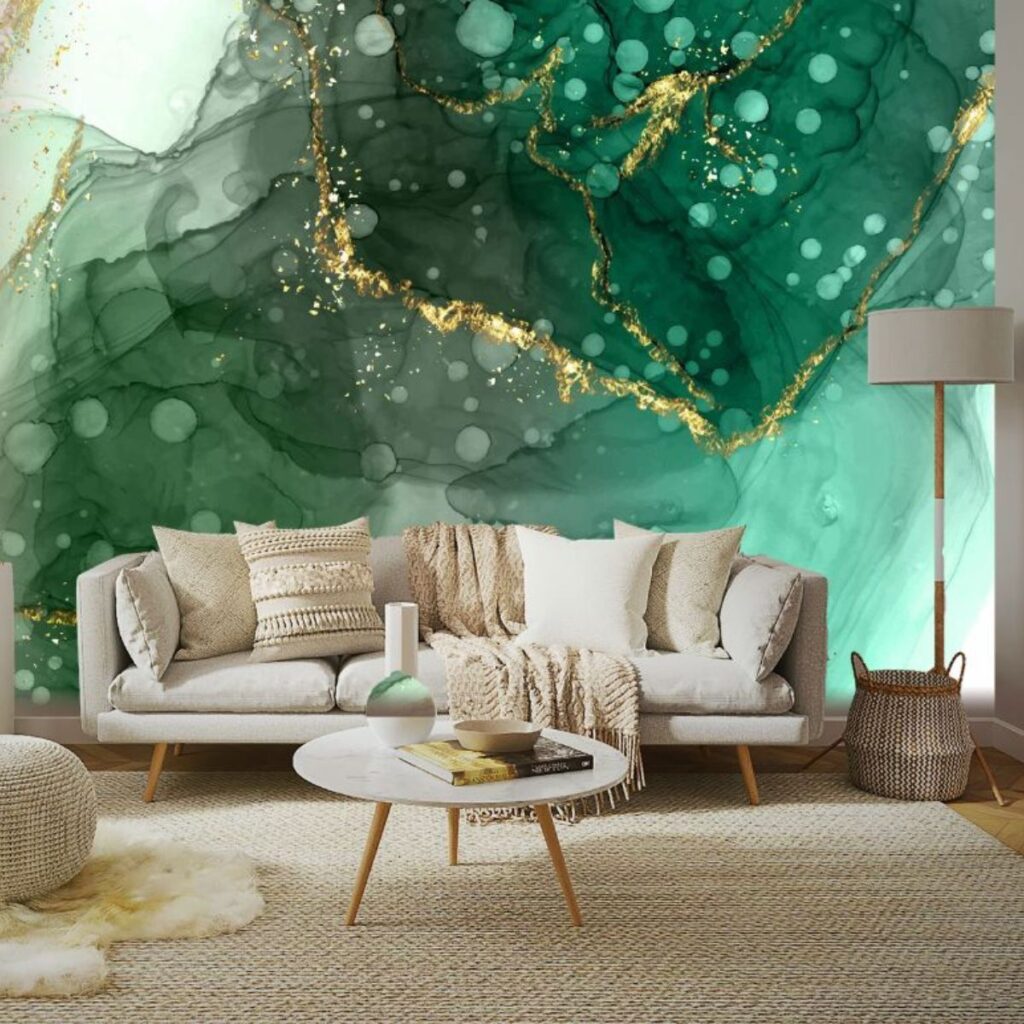 Light Green Marble Wallpaper for Wall Magic Decor