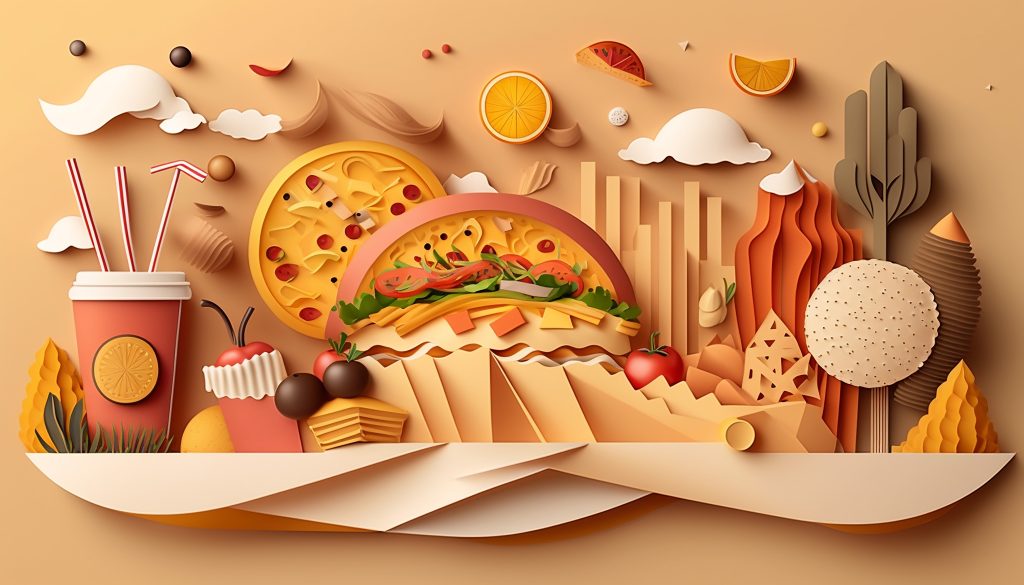 3d Wallpaper of Pizzas for Restaurant Magic Decor