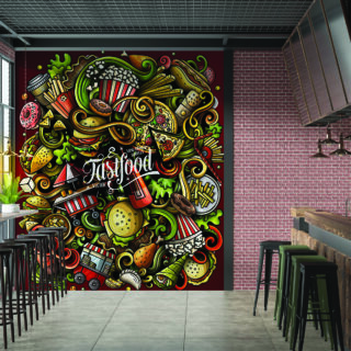 Fast food restaurant wallpaper
