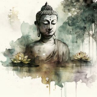 Gautam buddha wallpaper for wall painting