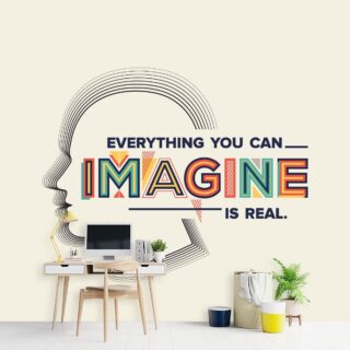 Everything You Can Imagine is Real, Wallpaper for Office Wall