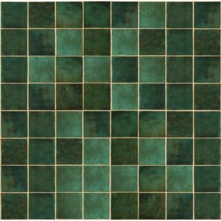 Green Ceramic Tile Wallpaper for Walls