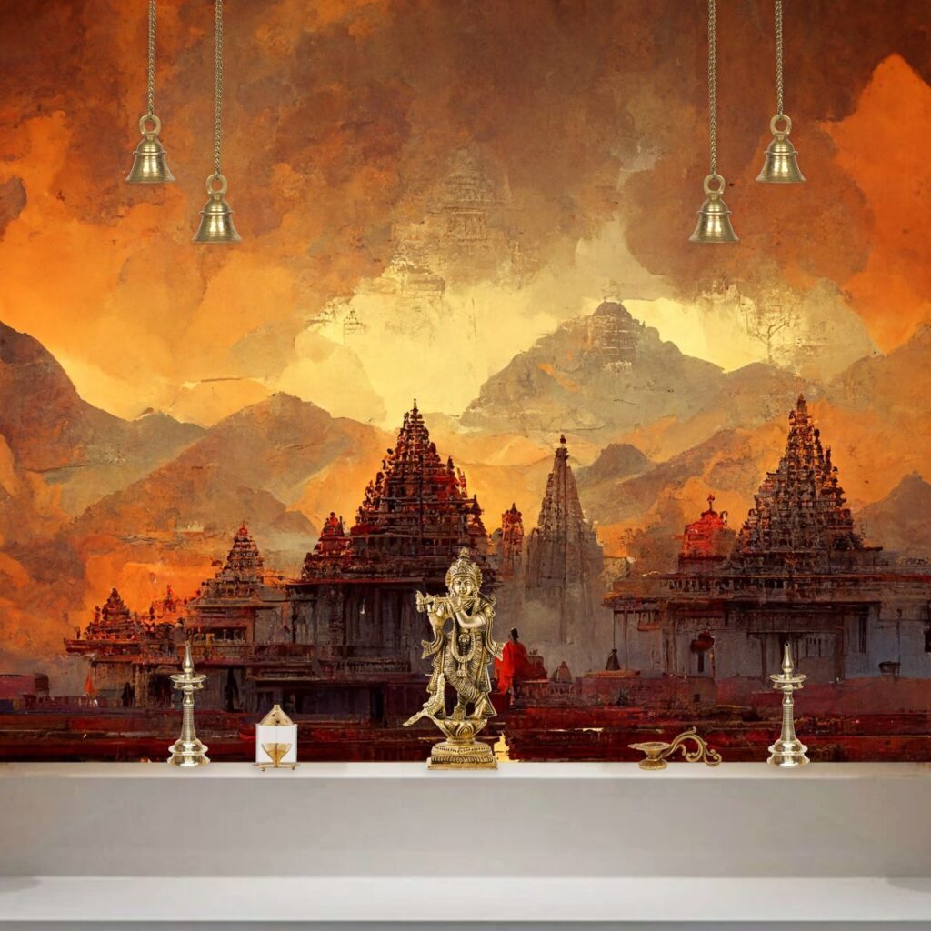 Kashi Wallpaper for Pooja Room Magic Decor