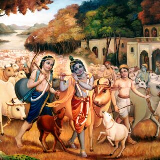 Krishna, Cows and Gwala's Wallpaper for Walls