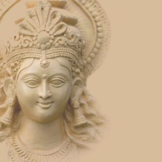Mata ji Sculpture Style Wallpaper for Pooja Room