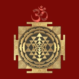 Om Symbol Shri Yantra Wallpaper for Pooja Room