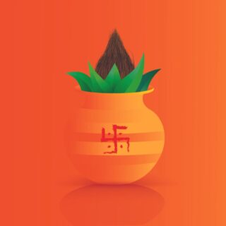 Sacred kalash Wallpaper for Pooja Room