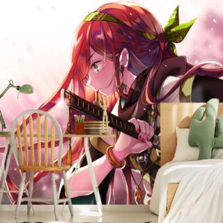 Anime Girl With Katana Wallpaper for Wall