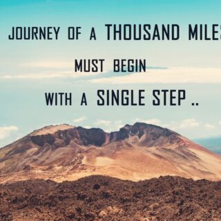 Journey of A Thousand Miles, Motivational Wallpaper for Wall
