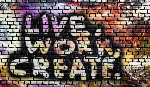 Love Work Create, Motivational Wallpaper for Wall - Magicdecor®