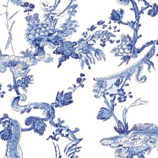 Chinoiserie Abstract Pattern Wallpaper