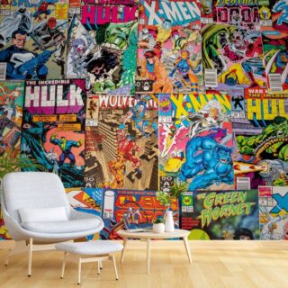 Marvel Hulk Comic Book Wall Makeover