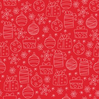 Christmas Decor Wallpaper With Gifts Snowflakes