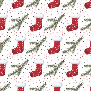 Christmas Stocking Pattern Decor Wallpaper