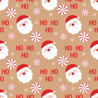 Ho Ho Santa Pattern Christmas Decor Wallpaper