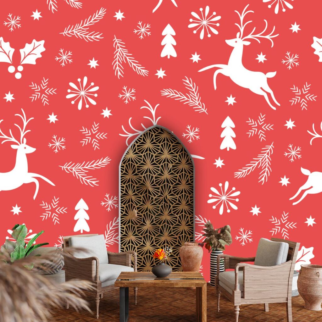 Autumn Arrival Cartoon Christmas and Snowflakes Pattern Long Sleeves Crew Neck Dress for Stylish Girls