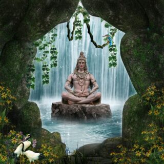 3D Shiva Wallapaper Mural for Wall