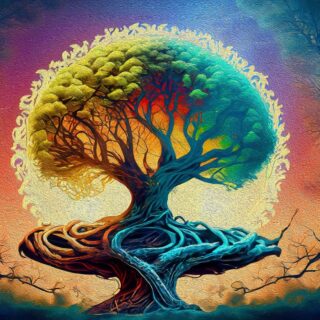 3d Digital art of the Tree of Life Wallpaper