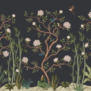 Peonies Trees Wallpaper for Wall