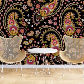 Ethnic Paisely Pattern Wallpaper for Wall