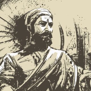 Portrait of Chhatrapati Shivaji Maharaj Wallpaper for Wall