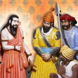 Samarth Ramdas Swami and Shivaji Maharaj 3D Wallpaper for Home Walls