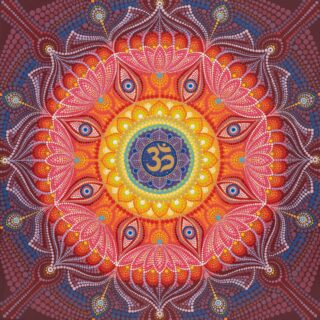 ॐ AUM and 8 Lotuses Wallpaper for Wall