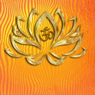 3D Effect Wallpaper of OM with Lotus for Wall