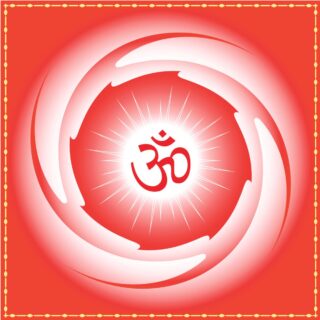 Om Wallpaper WIth White Rays for Wall