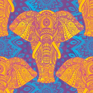 Mandala Style Elephant Wallpaper for Wall
