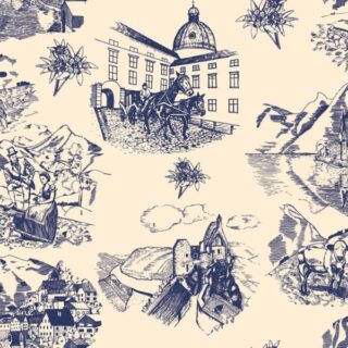 Architectural Elegance Living Room Wallpaper