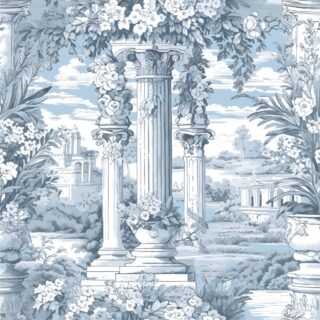 Impressionist Bliss Modern Living Room Wallpaper 1