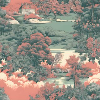 Vintage Vogue Modern Living Room Wallpaper