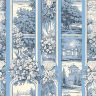 Watercolor Whispers Modern Living Room Wallpaper