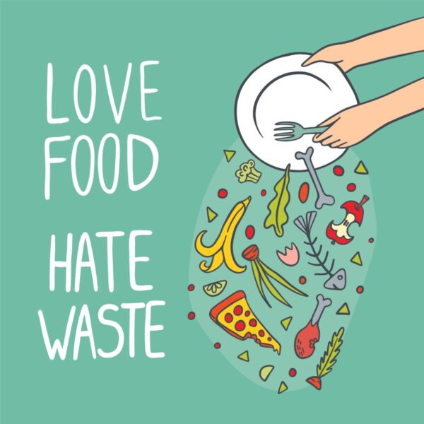 Love Food Hate Waste Wallpaper for Wall - Magicdecor®