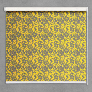 Golden Glow Yellow Patterned Roller Blinds