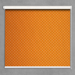 Orange Zest Geometric Pattern Roller Blinds for Windows