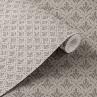 Off-White Brown Wallpaper Roll