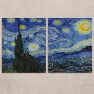 Starry Serenade Canvas Art Painting Set of 2
