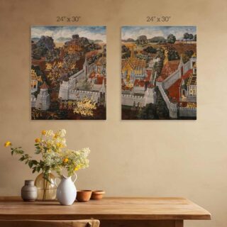 Wat Phra Canvas Art Painting Set of 2
